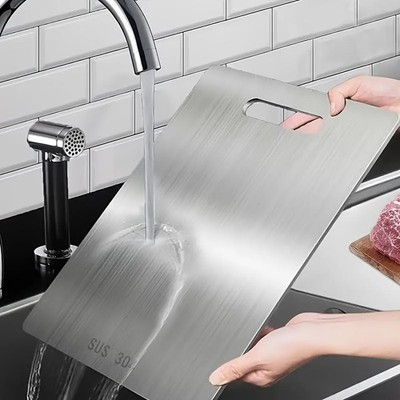 Titanium Cutting Boards for Kitchen Stainless Board 304 Steel Thickened Double S