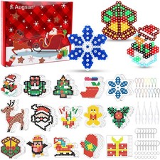 Fuse Beads Pegboards, Christmas 5 mm Fuse Beads Pegboards Kit, Including 15 P...