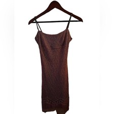 City Triangles vintage silvery rose flapper dress w/ spaghetti straps - medium