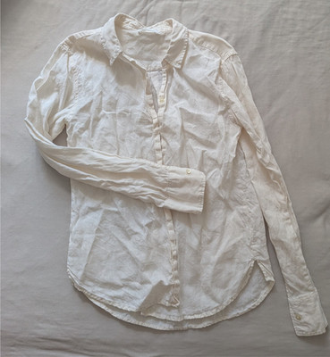 weißes Leinenhemd KnowledgeCotton Gr.M