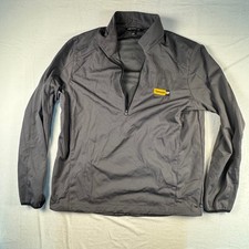 Port Authority Hombres Thompson CAT Cuarto Cremallera Pullover Gris Grande Ropa de Trabajo Chaqueta
