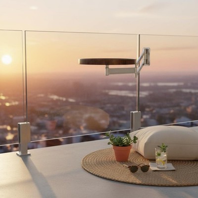 Klappbarer Wandtisch klappbar rund Nachttisch für kleine Räume