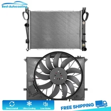 Aluminum Radiator and Cooling Fan Kit For 2002-04 2005 2006 Mercedes-Benz CL500