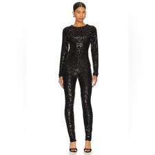 Show Me Your MuMu Kitty Catsuit in Midnight Glitz Sz L MSRP $268 Revolve NWT