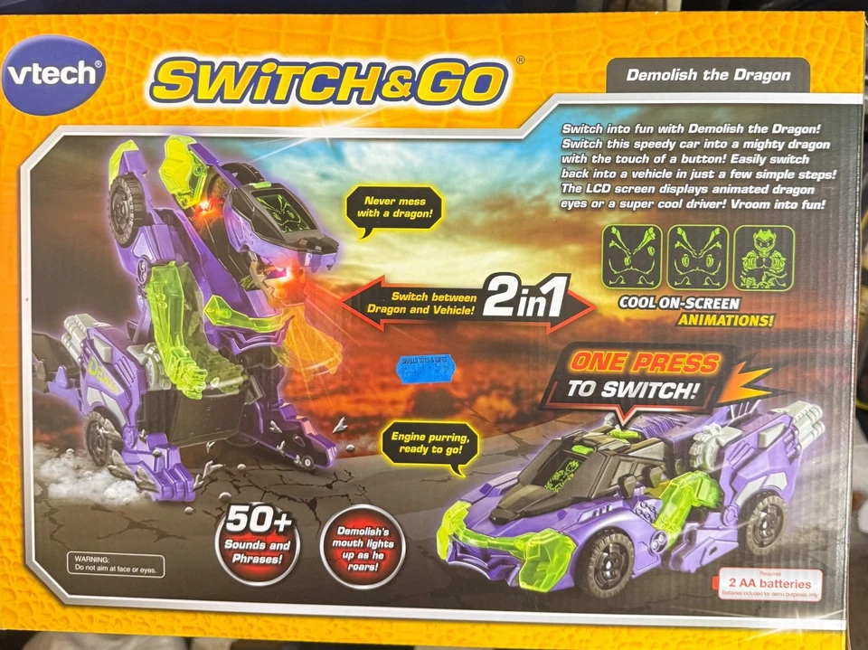 Vtech Switch & Go Dinos Demolish the Dragon - Brand New - Image 2 of 3