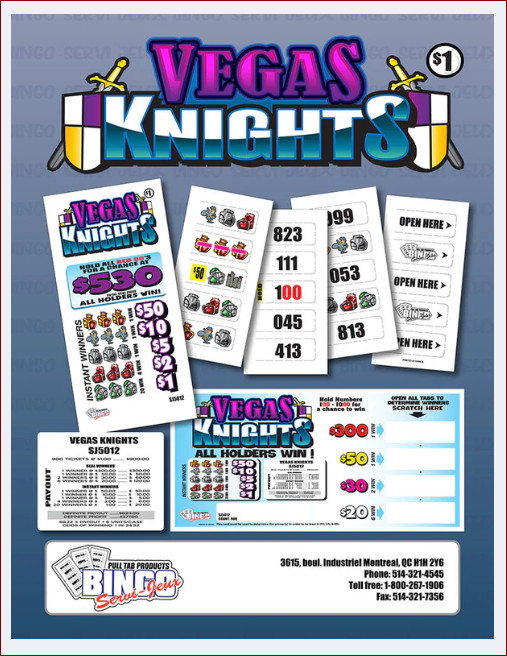 VEGAS Pull Tabs – 900ct $1 Game | Fundraiser Charity Bar Bingo