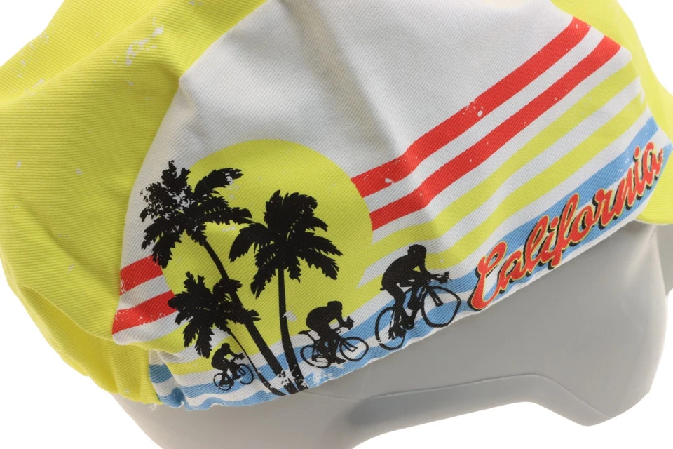 Gorra de Ciclismo Pace California Dreaming 100% Algodón Sarga Amarilla Hecha en EE. UU. NUEVA Foto 4 de 4