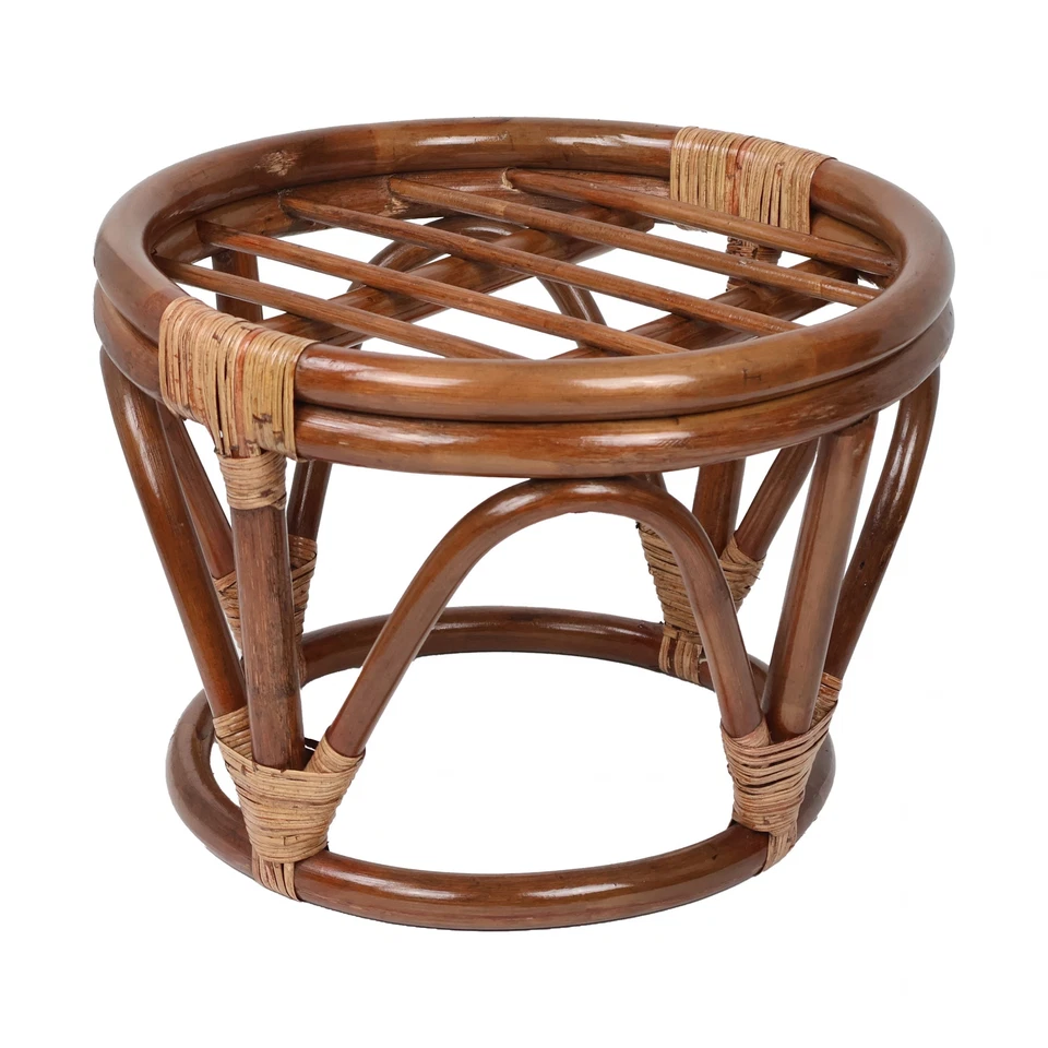 Bali 18-inch Footstool with Microsuede Cushion Medium - Image 2 of 4