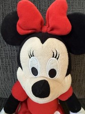 Disney Minnie Mouse Plush Stuffed Animal Small Red Bow Polka Dot Dress Shoes