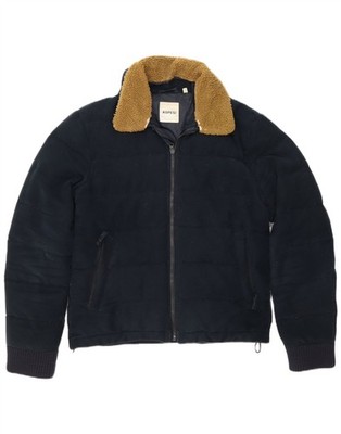 Aspesi Mens Padded Jacket UK 38 Medium Navy Blue Cotton DS08