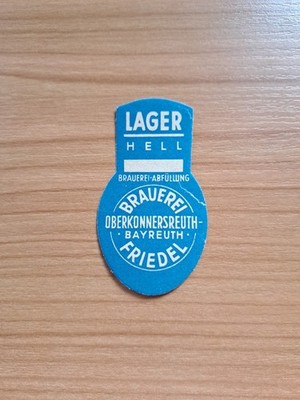   Bieretikett Exportbrauerei Friedel Oberkonnersreuth, Bayreuth    V Alb
