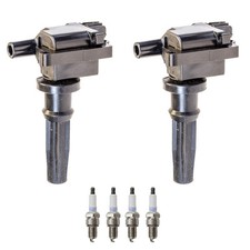 Denso 2 Ignition Coil 4 Platinum Spark Plugs Kit For Optima Santa Fe 2.4 L4 DOHC