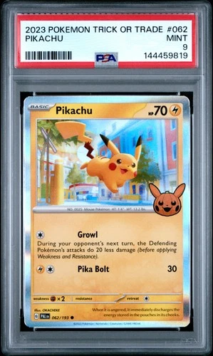 2023 POKEMON TRICK OR TRADE #062 PIKACHU PSA 9