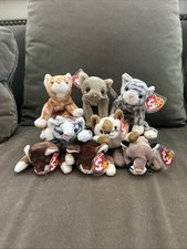 TY Beanie Baby 8 CAT Originals From The 1990s with Tags Mint Condition
