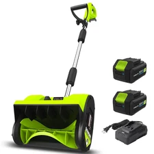 Steelite 40V (2X20V) 12in Cordless Snow Shovel with 2 x 4.0-Ah Battery & Charger