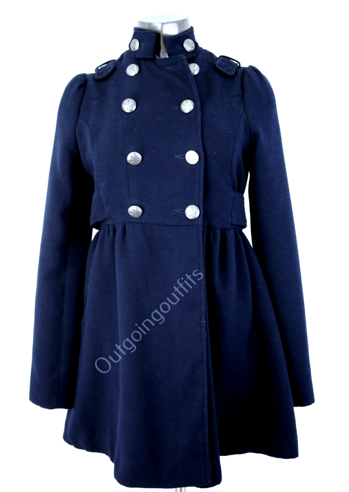 Iris Basic Women's Navy Peacoat  Jacket Size M - image 1