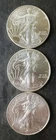 2012, 2015, and 2018 $1 American Silver Eagle Dollars