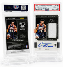 CAMERON THOMAS 2021 PANINI ONE AND ONE ROOKIE JERSEY AUTOGRAPH POP 2 PSA GEM 10