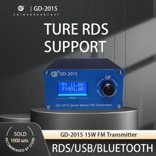 15W FM Transmitter Stereo USB Play Radio Station Transmitter Chips QN8007 TNC