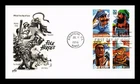 DR JIM STAMPS US COVER FOLK HEROES FIRST DAY ISSUE SETENANT ARTCRAFT