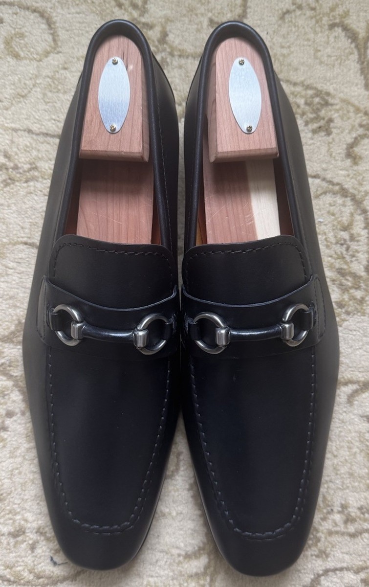 Magnanni Mens  Black Leather Naza Bit  Slip On  Loafers Magnanni “NAZA” Black Leather Bit Loafers Size 11.5 MSRP  main image 3