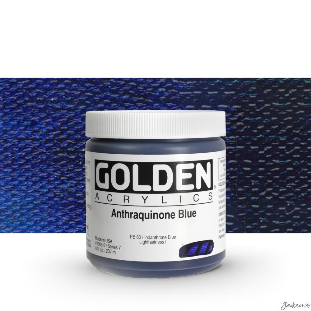 Golden Heavy Body Acrylic Paint 237ml Anthraquinone Blue Artist Colour