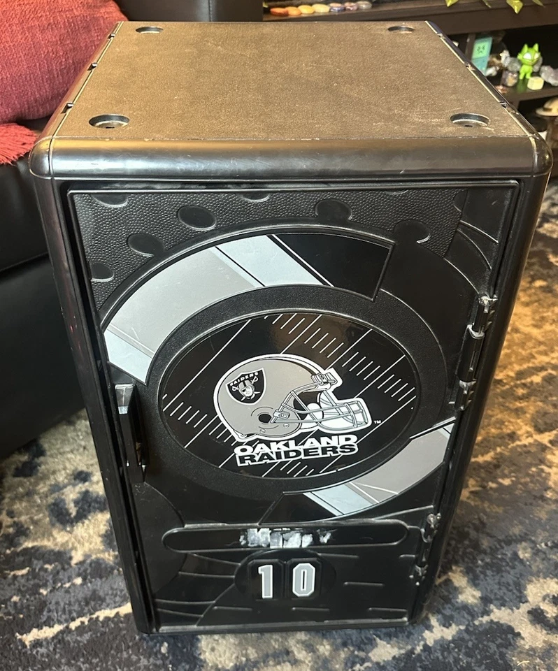 "Armario de plástico Suncast vintage de los Raiders de Los Ángeles raro de la NFL 24""" Foto 3 de 4