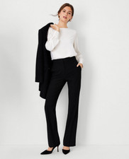NEW ANN TAYLOR 119 BLACK SEASONLESS STRETCH TROUSER PANTS SZ 6