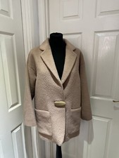 Genny By Gianni Versace Brown Alpaca Wool Blend Size It 40 Uk 10 Beige Coat Cosy
