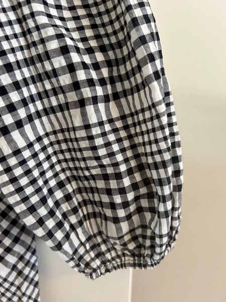 GLASSONS Size 8 Dress A Line Mini Gingham Check Pattern Black and White Low Back