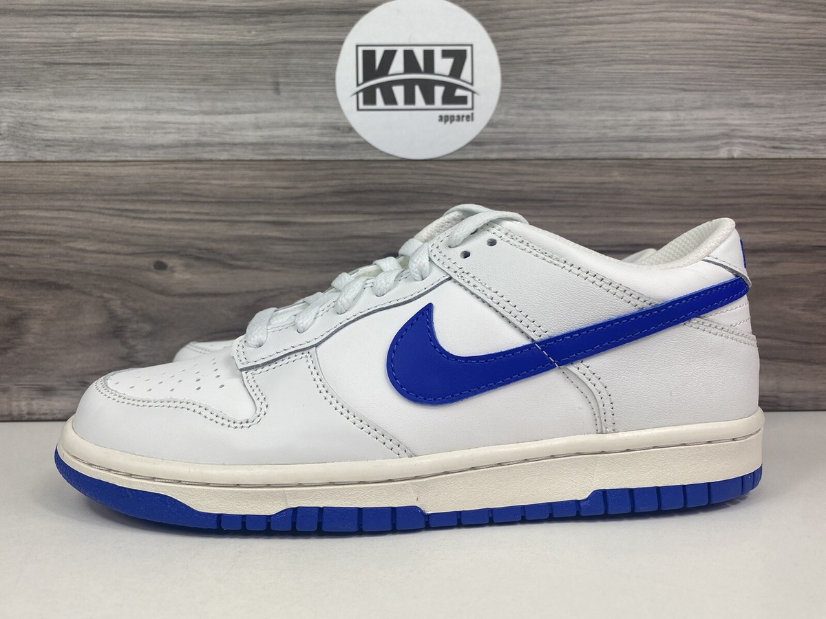 Nike DUNK Low White Royal Blue Kids Shoes GS Women's DH9765-105 | eBay