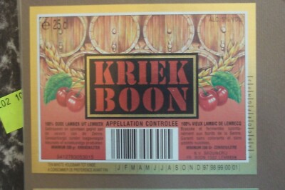 BOON BREWERY KRIEK BOON  CHERRY BELGIAN BEER LABEL