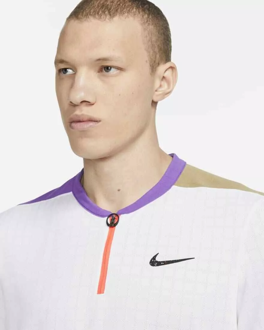 Collarless clearance polo nike