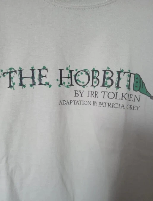 Camiseta De Colección Y2K EL HOBBIT PLAY Rara JRR TOLKIEN Cast Grande Foto 4 de 4