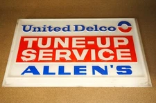 Vintage United Delco Tune Up Service Sign 50 x 28 AC OK GM Dealer Dealership 