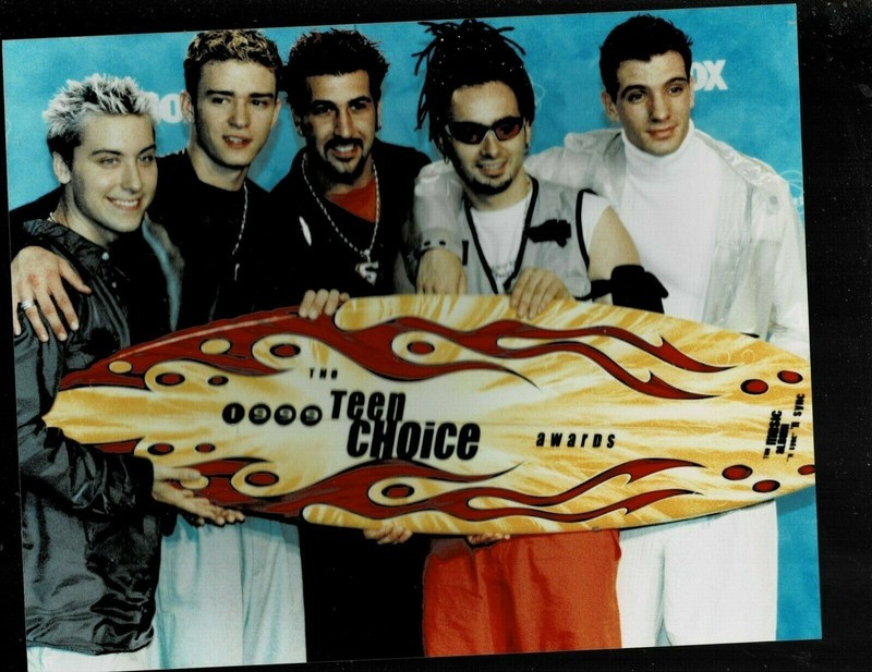 SUPER RARE!! VINTAGE 8X10 YOUNG SEXY JUSTIN TIMBERLAKE NSYNC BAND TEAM!!