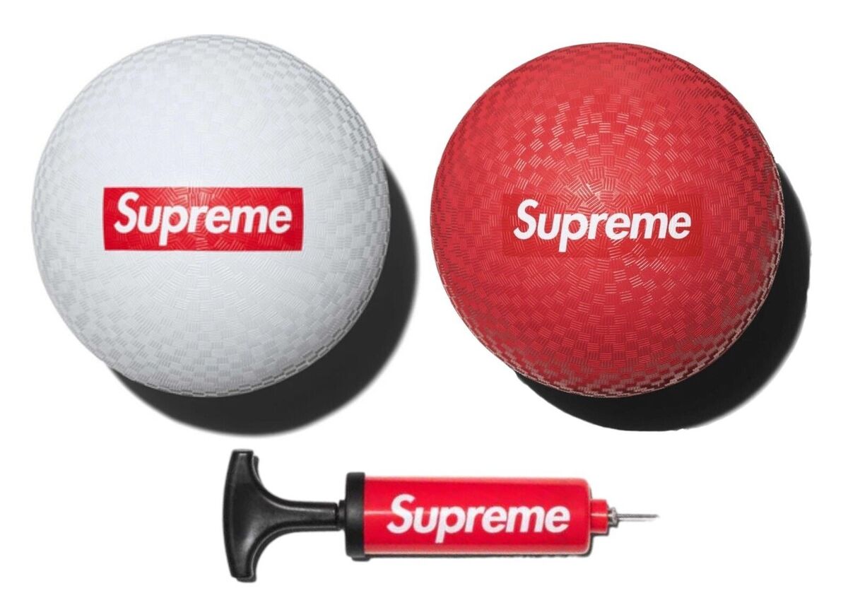 Supreme x Franklin Playground Ball and Pump White Red Supreme x Franklin Playground Ball and Pump White Red