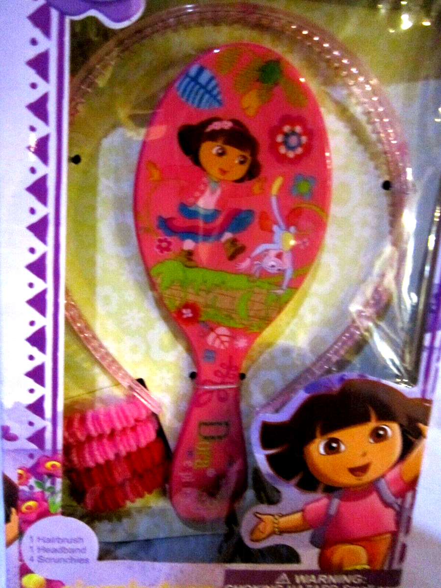 Dora Explorer Hair Accessory Character Hair Brush,Headband,&4
