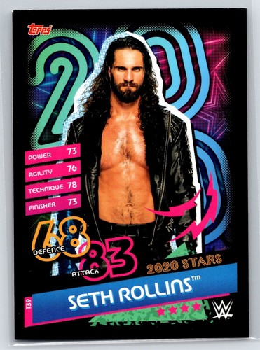 2020 Topps Slam Attax Reloaded #T39 Seth Rollins Wrestling Card - Picture 1 of 4
