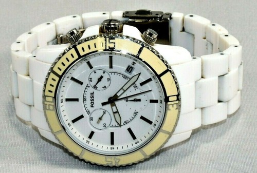 Dial Chronograph Watch Enamel Bezel 