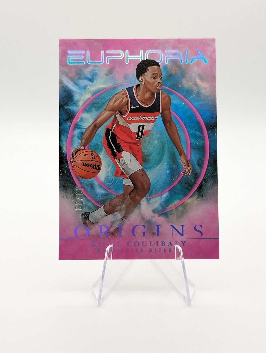 Bilal Coulibaly 2023-24 Panini Origins Euphoria RC Pink SP /99 #2 Wizards