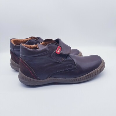 DOGI Kids Size 38 U.S 5.5 Boots Shoes Leather Brown Double Flexion System 