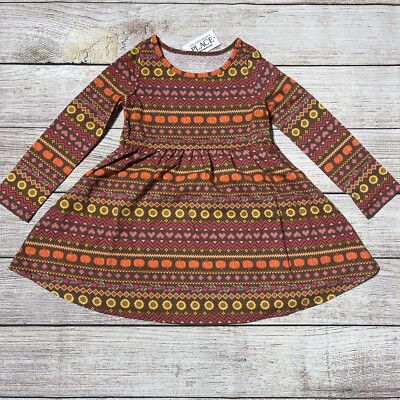 toddler dress fall photos Girls Toddler and Baby Dress in Burgundy Floral for Fall 9/10 Dress main image 1