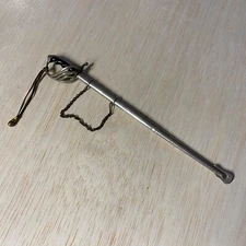 Vintage Miniature Spanish Sword Letter Opener With Scabbard Ornate Guard 9.5"