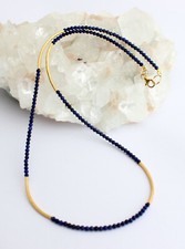 Collana Di Lapislazzuli Blu Marino Facettata
