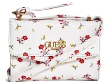 NEW GUESS Women's Ditsy Pink Floral Crossbody Bag Handbag Phone Wallet Purse