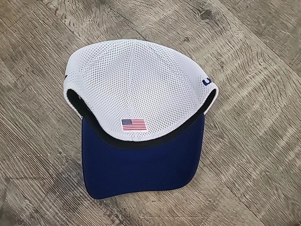2015 New Era Pga US Open Chambers Bay 39thirty Blue Wht Mesh cap Flexfit Hat M/L - Image 3 of 4