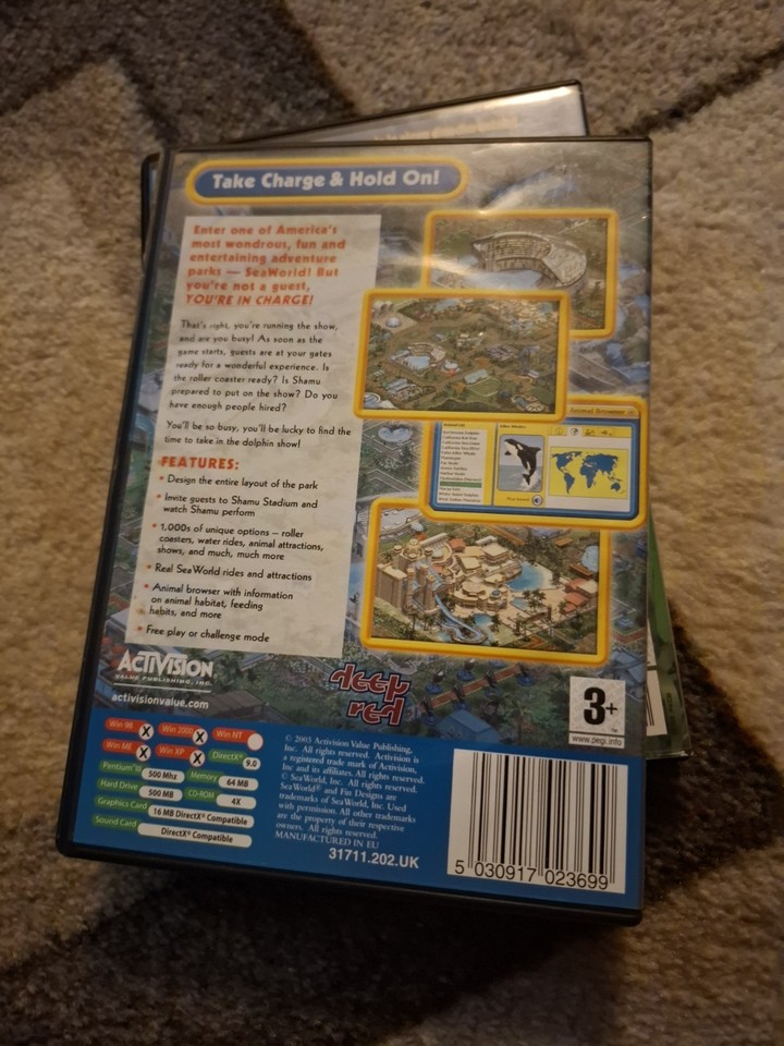 pc cd rom bundle = dino tycoon, zoo tycoon 2, seaworld tycoon & catz 5 ...