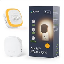 AUVON N001A LED Night Light with Motion  Dusk to Dawn Sensor, 2-Pack