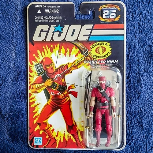 G.I. Joe 25th Anniversary 2007 Hasbro Cobra Red Ninja The Enemy Foil Card MOC